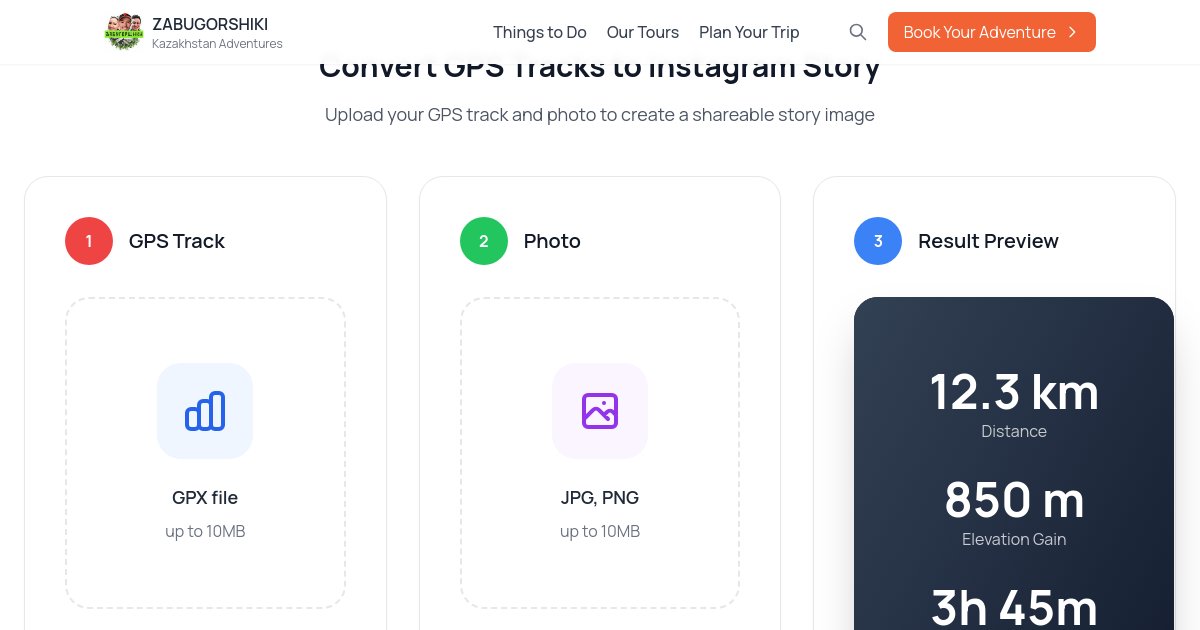 Convert GPX Tracks to Instagram Story